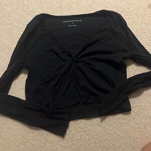 Aeropostale black long sleeve top, black, size Large